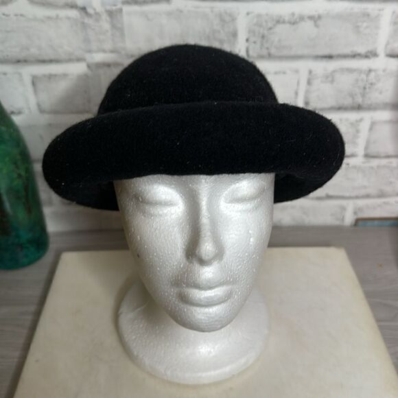 Vintage Wool Bowling Hat, Black - Picture 4 of 5